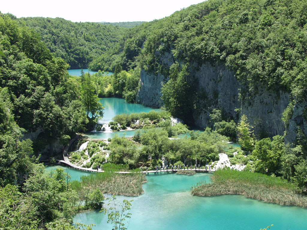 Aerial view of the Plitvice National Park