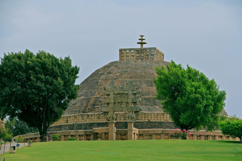 The Great Stupa in Sanchi is also the oldest stone structure in India