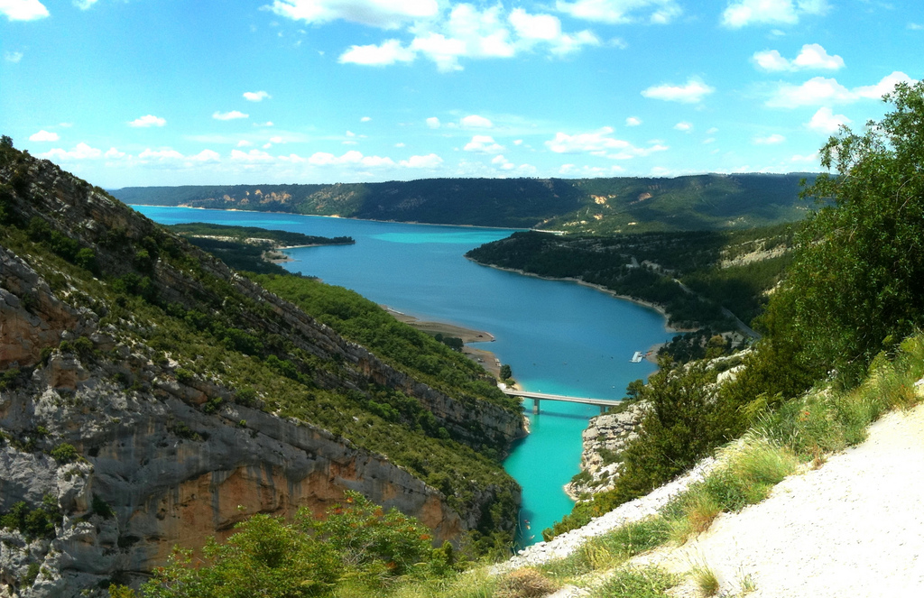 The beautiful waters of the Verdon Gorge is the main attraction